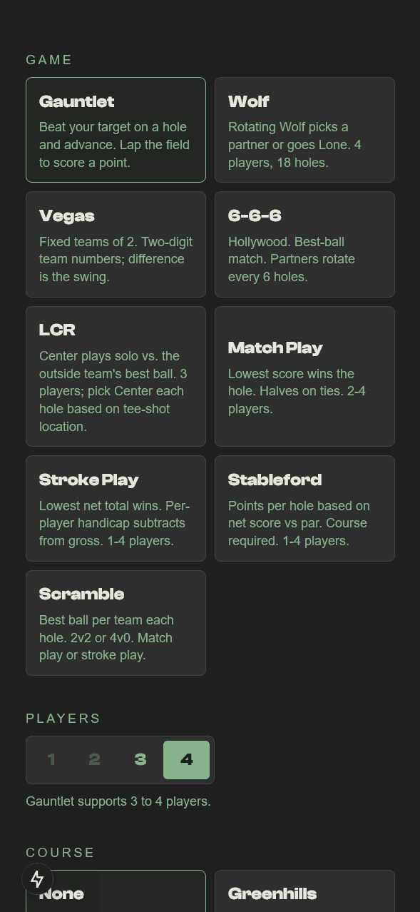 Golf Games preview
